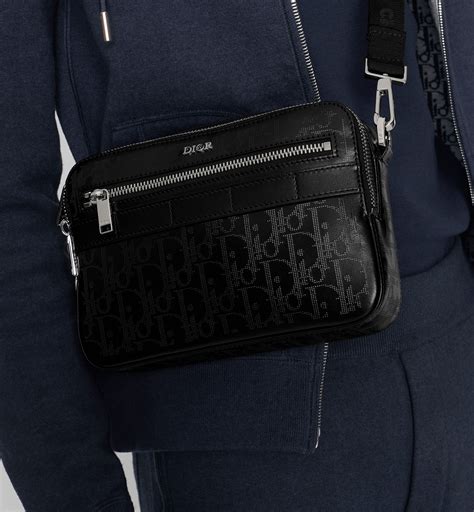 dior safari bag with strap black dior oblique jacquard men|Safari Bag with Strap Black Dior Oblique Jacquard .